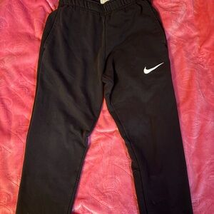 Nike Womens Black Sweatpants with White Logo